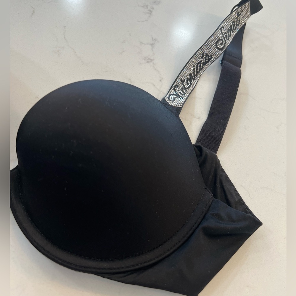 Victoria's Secret Black Bra with Sparkling Strap